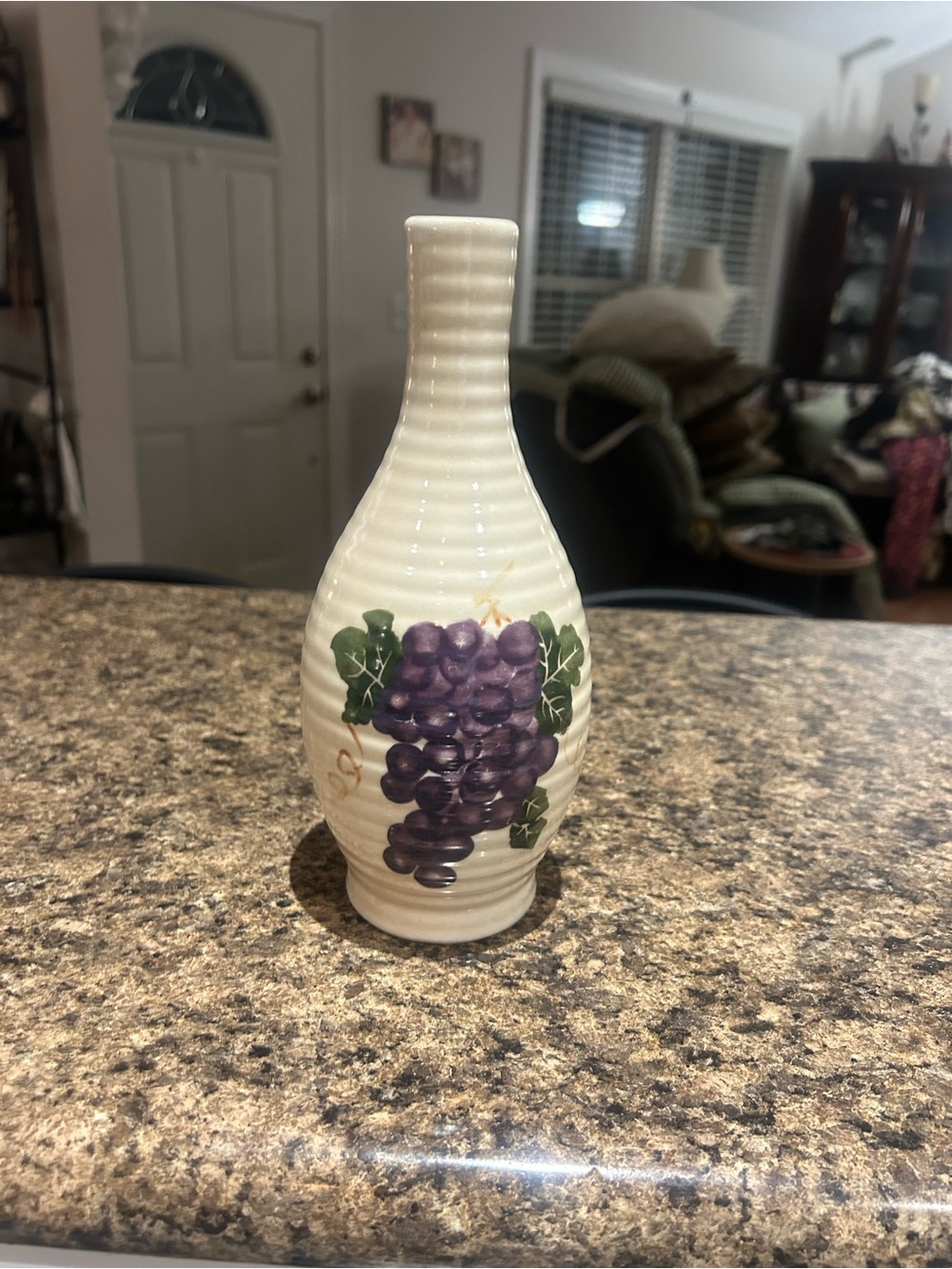 Ceramic Dipping Dish with Purple Grape Motif - Picture 3 of 3